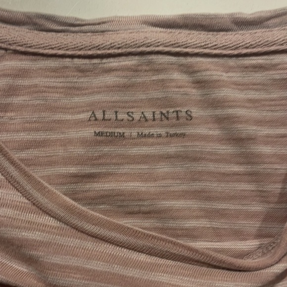 AllSaints Striped T Shirt - Size Medium - Picture 4 of 5